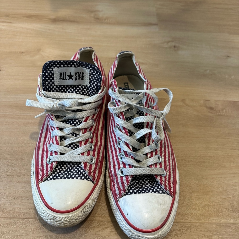 Converse All Star Men's Low Top Sneakers - Red, White & Blue